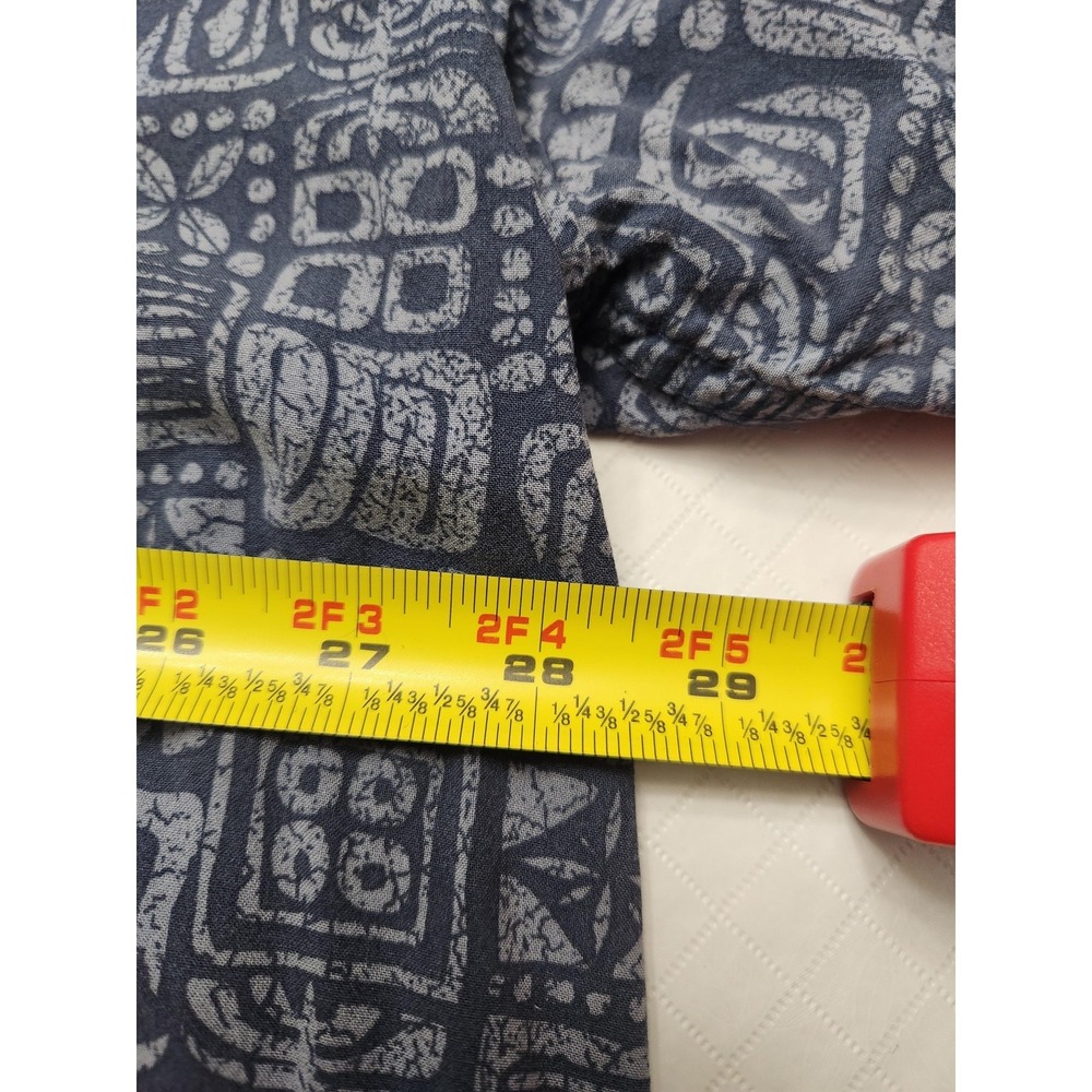 Island Passport Shirt‎ Mens 3XL Blue Gray Hawaiian Aloha Camp Rayon Button Front - Picture 7 of 11
